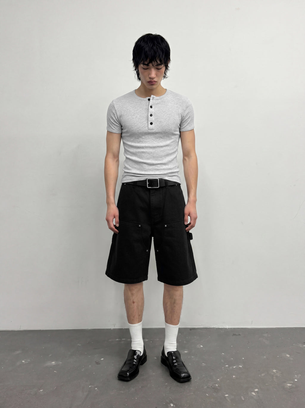 Ribbed Henley Contour T-Shirt
