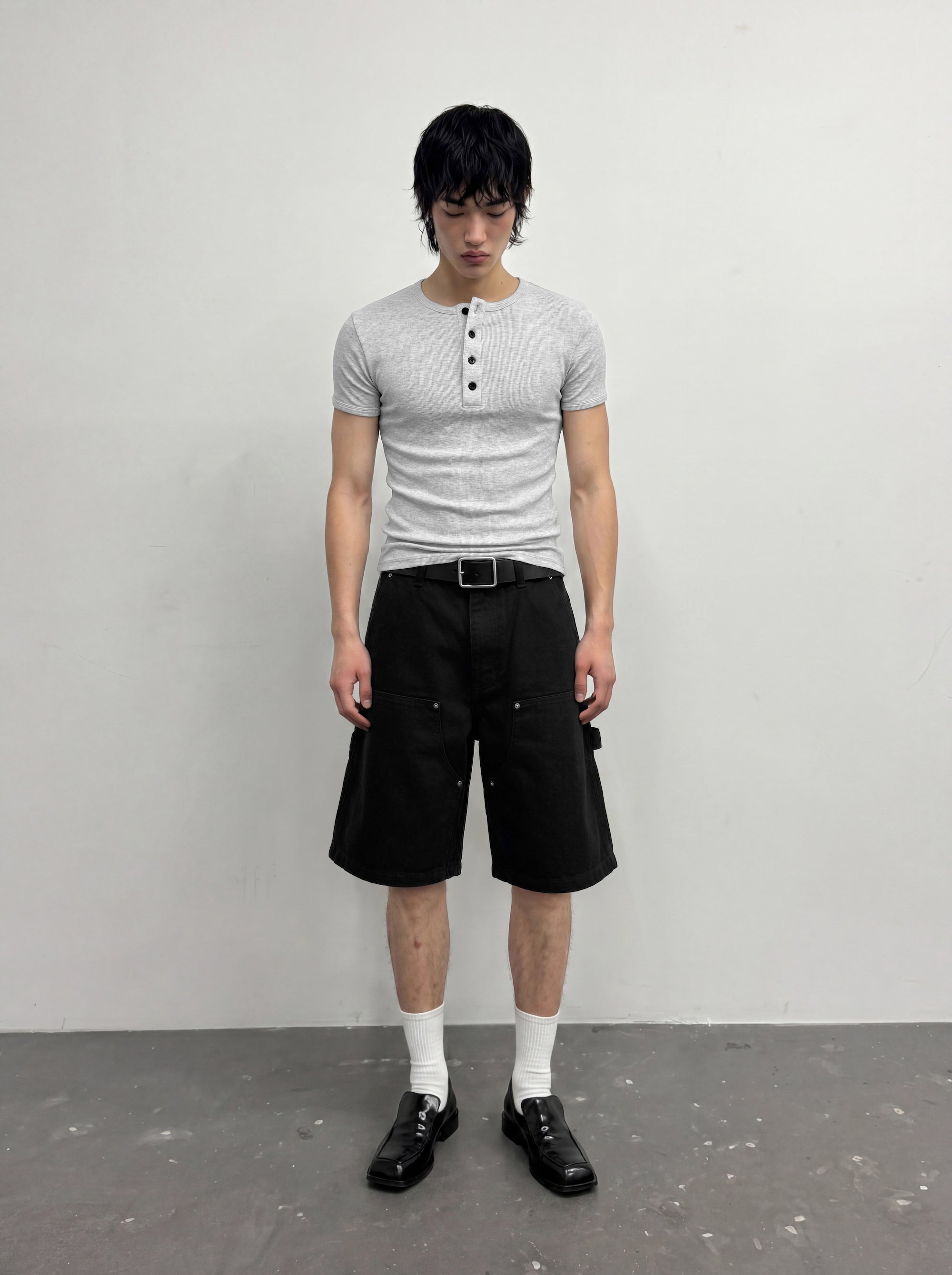 Ribbed Henley Contour T-Shirt