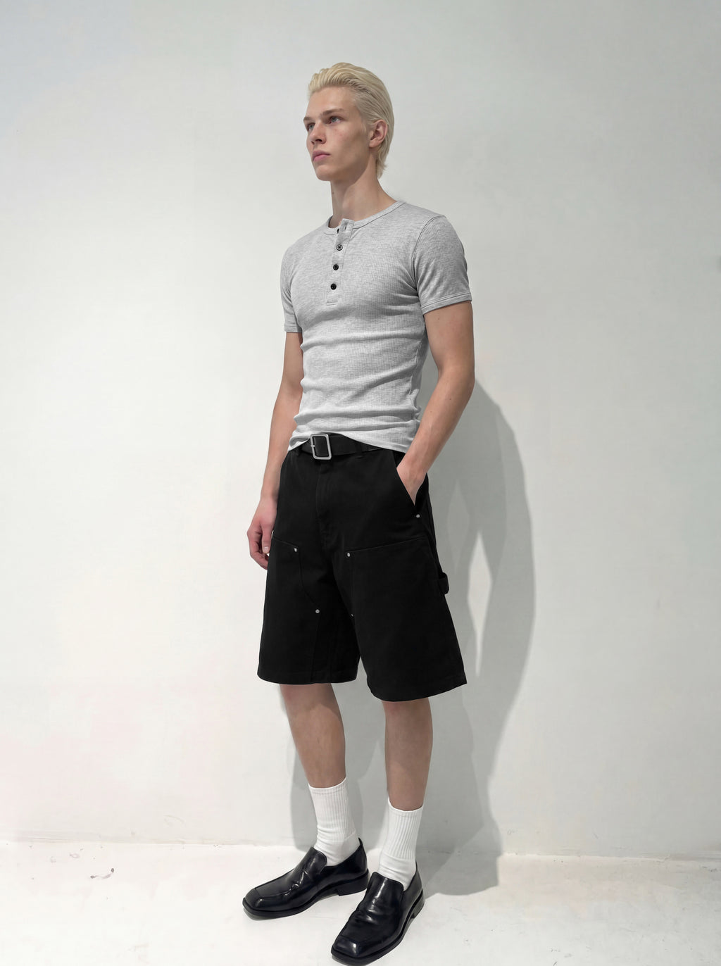 Ribbed Henley Contour T-Shirt