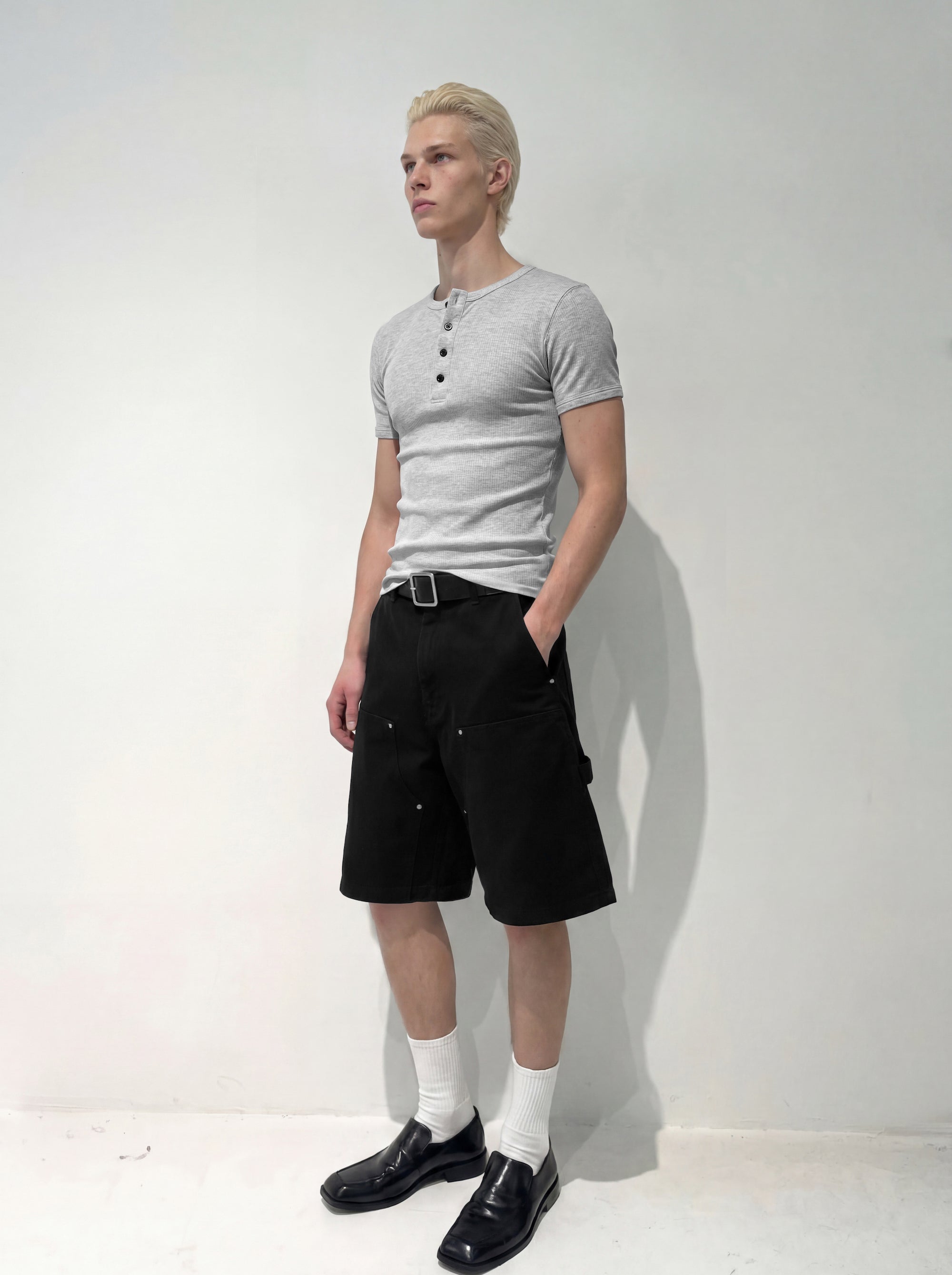 Ribbed Henley Contour T-Shirt