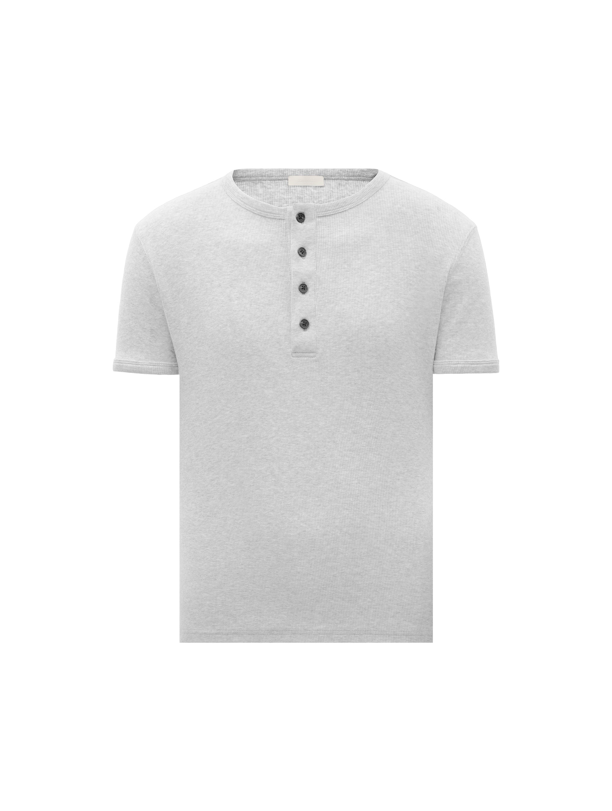 Ribbed Henley Contour T-Shirt