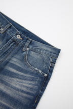 Faded Indigo Straight Leg Denim