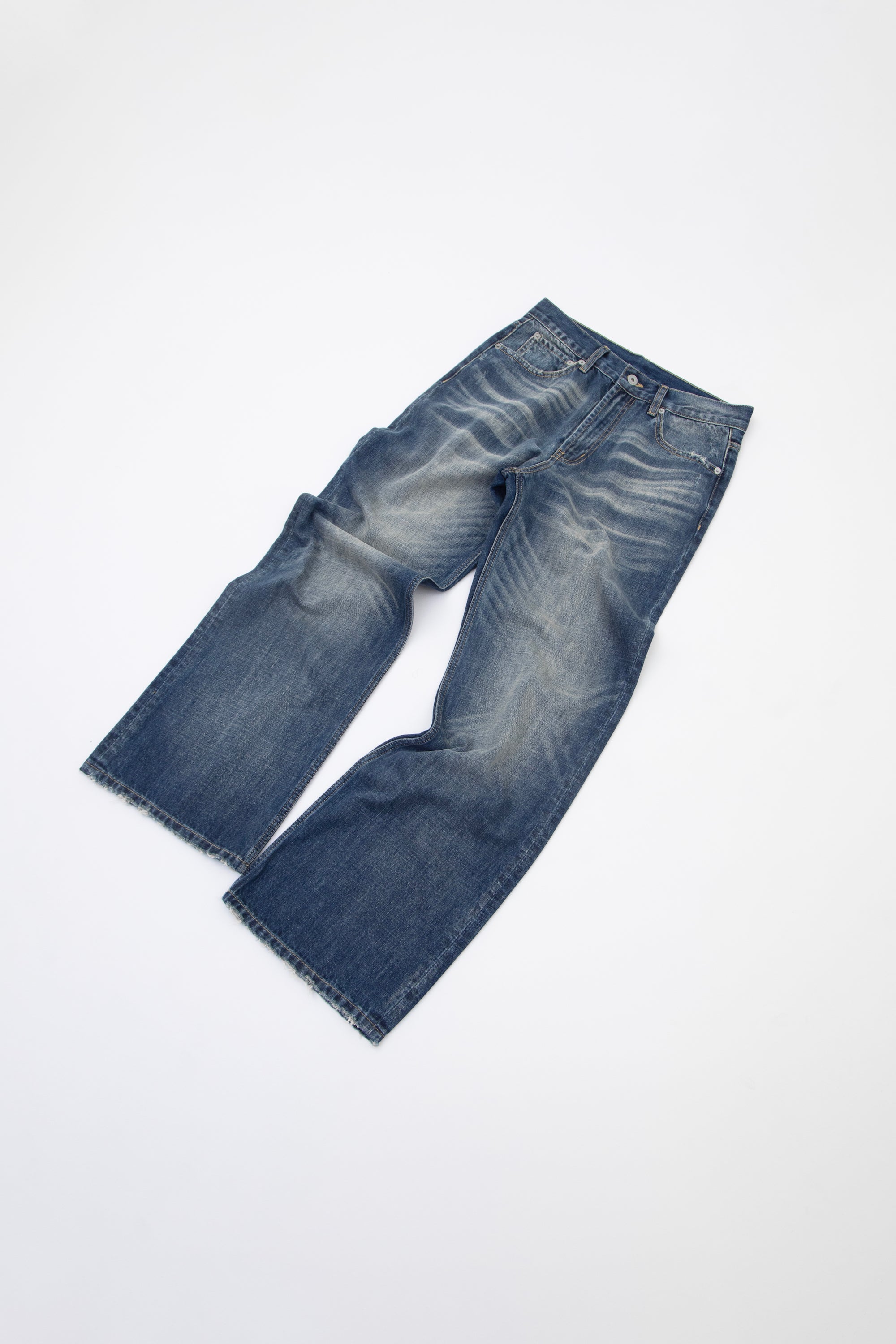 Faded Indigo Straight Leg Denim