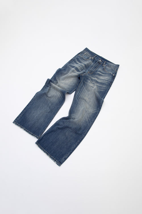 Faded Indigo Straight Leg Denim