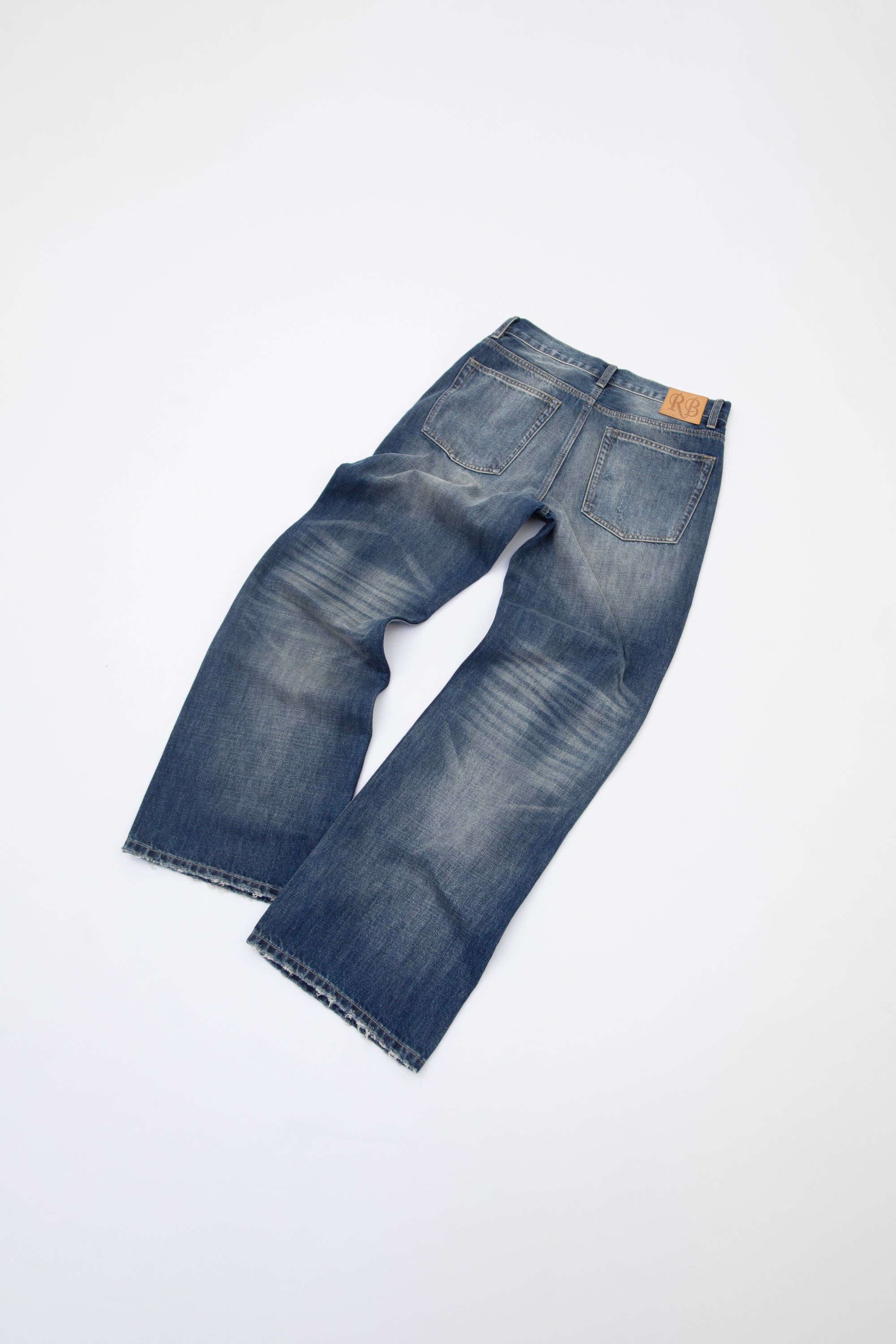 Faded Indigo Straight Leg Denim