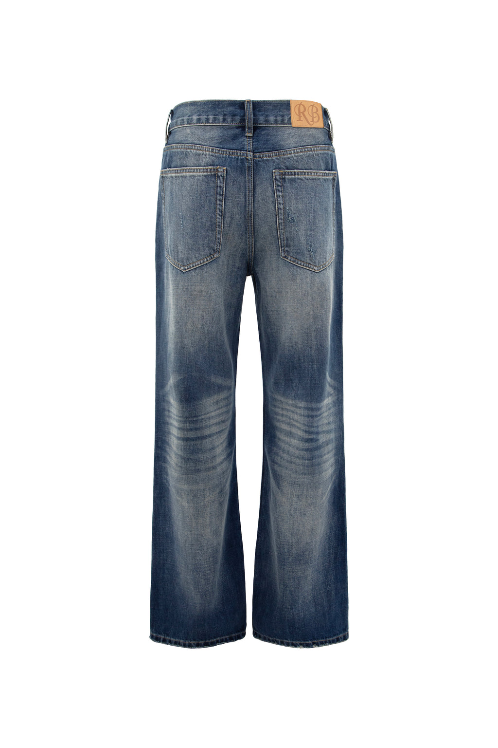 Faded Indigo Straight Leg Denim