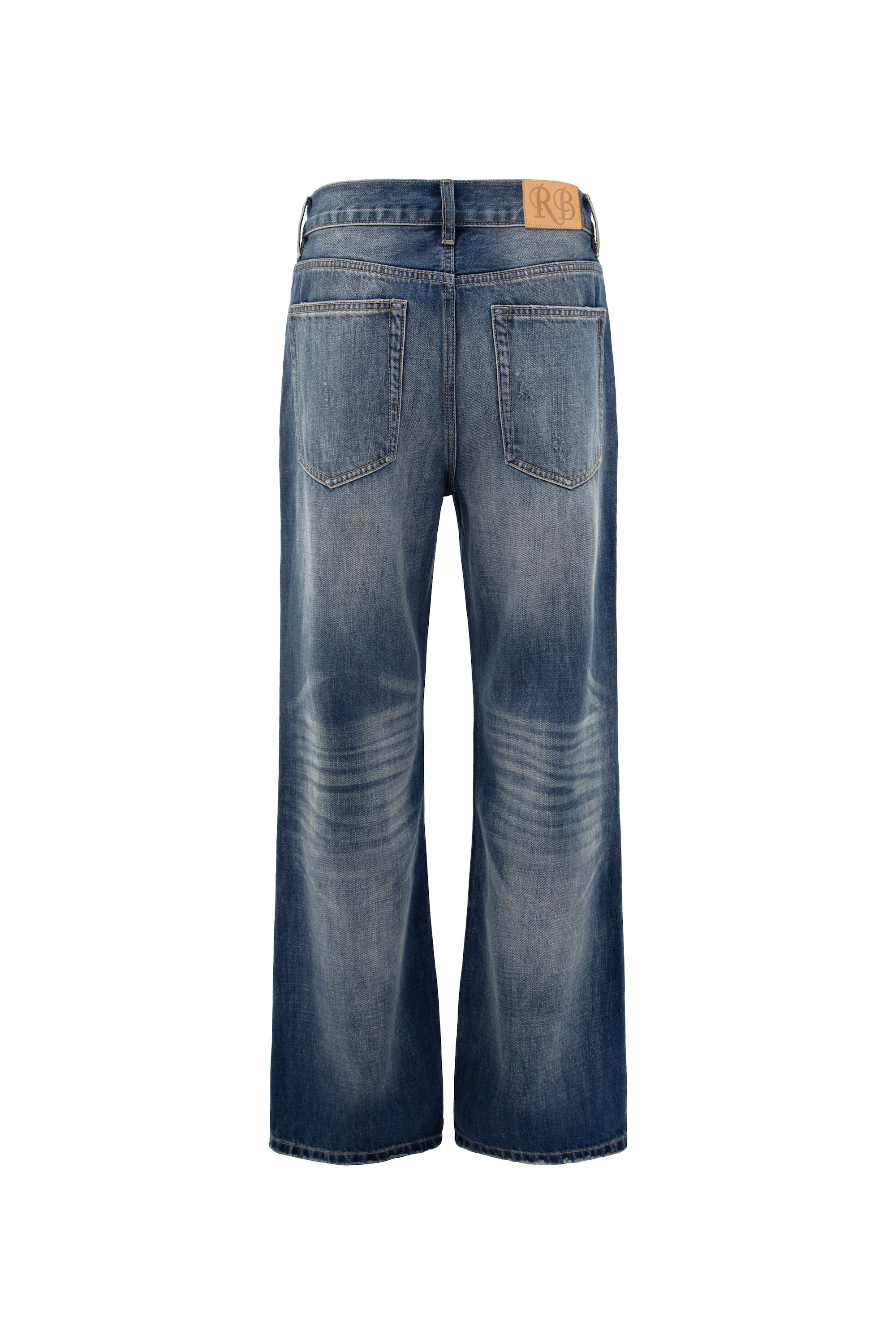 Faded Indigo Straight Leg Denim