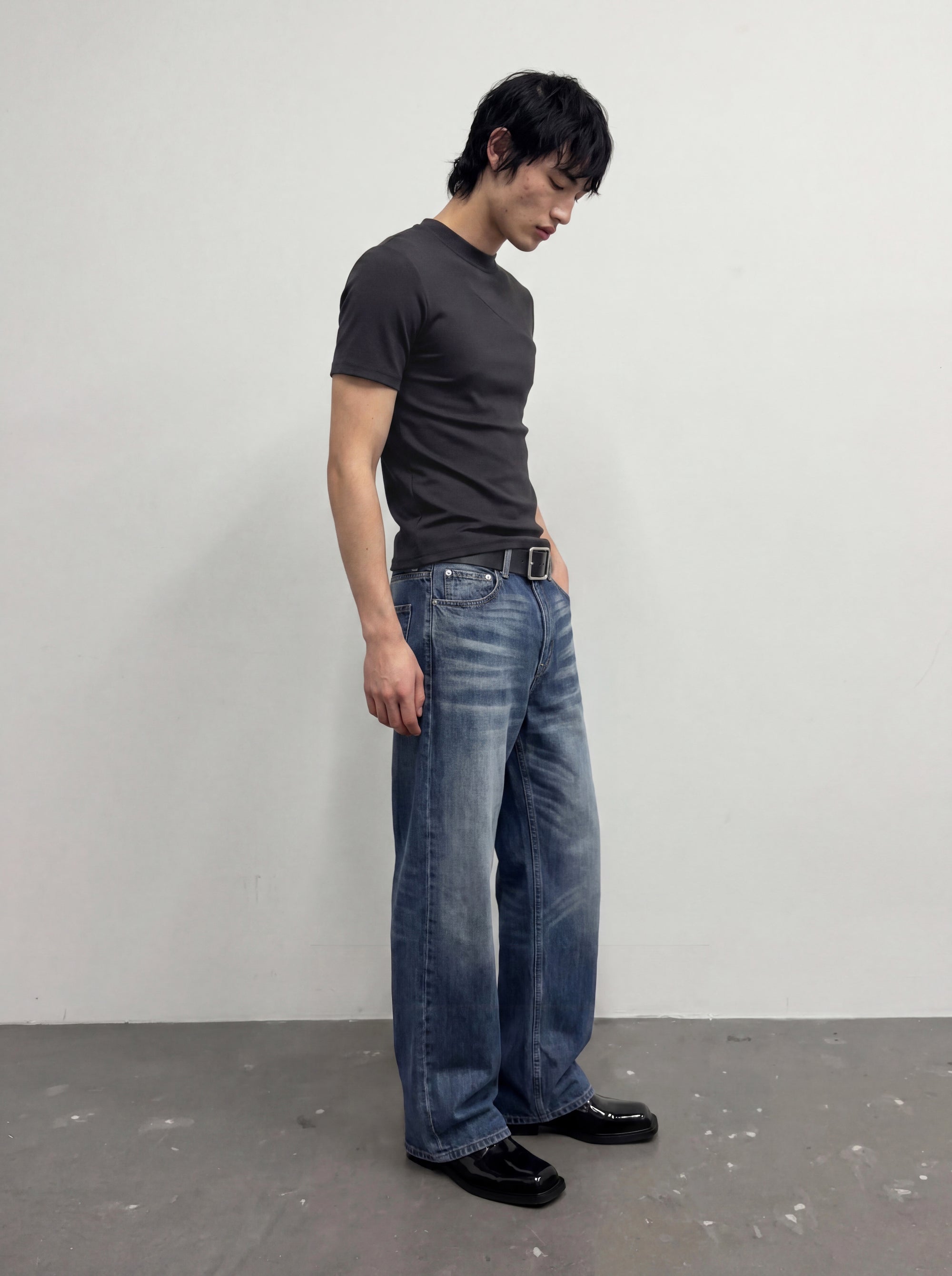 Faded Indigo Straight Leg Denim