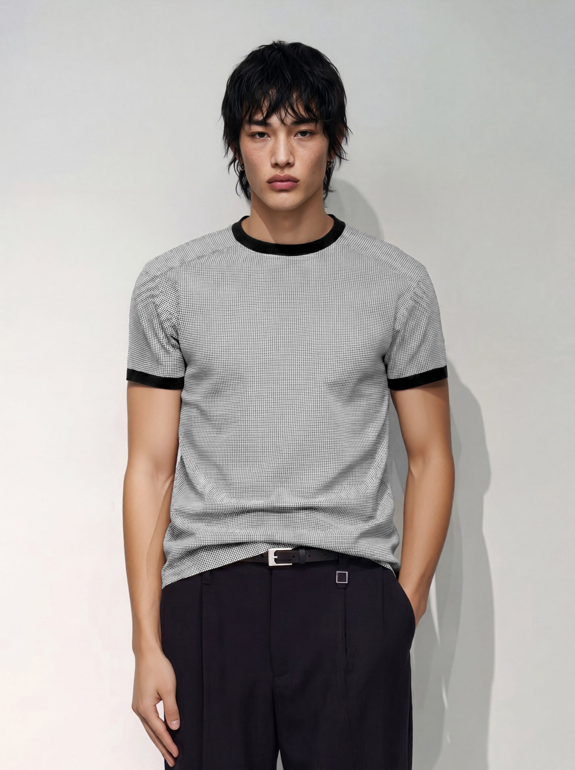 Textured Waffle Contour T-Shirt